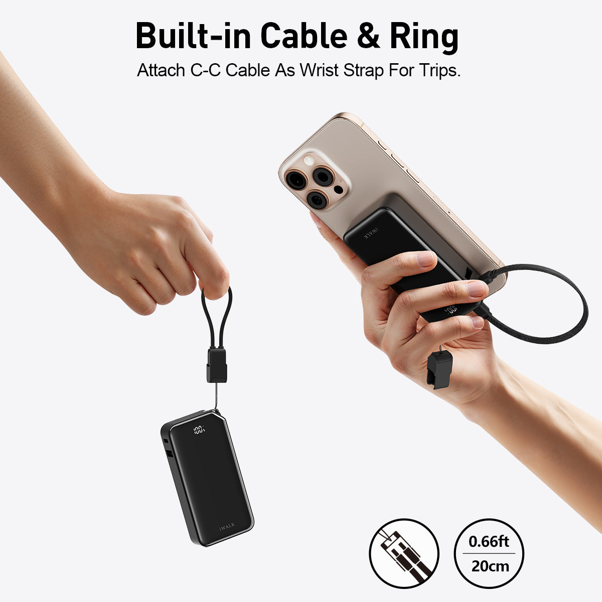 iWALK MacroGo10000 | 30W Fast Charger with Stand & USB-C Lanyard