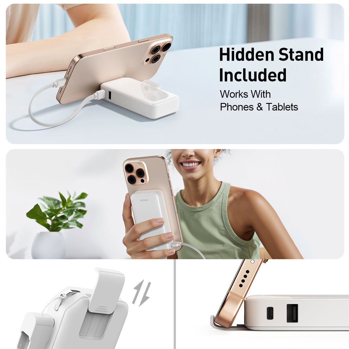 iWALK MacroGo10000 | 30W Fast Charger with Stand & USB-C Lanyard