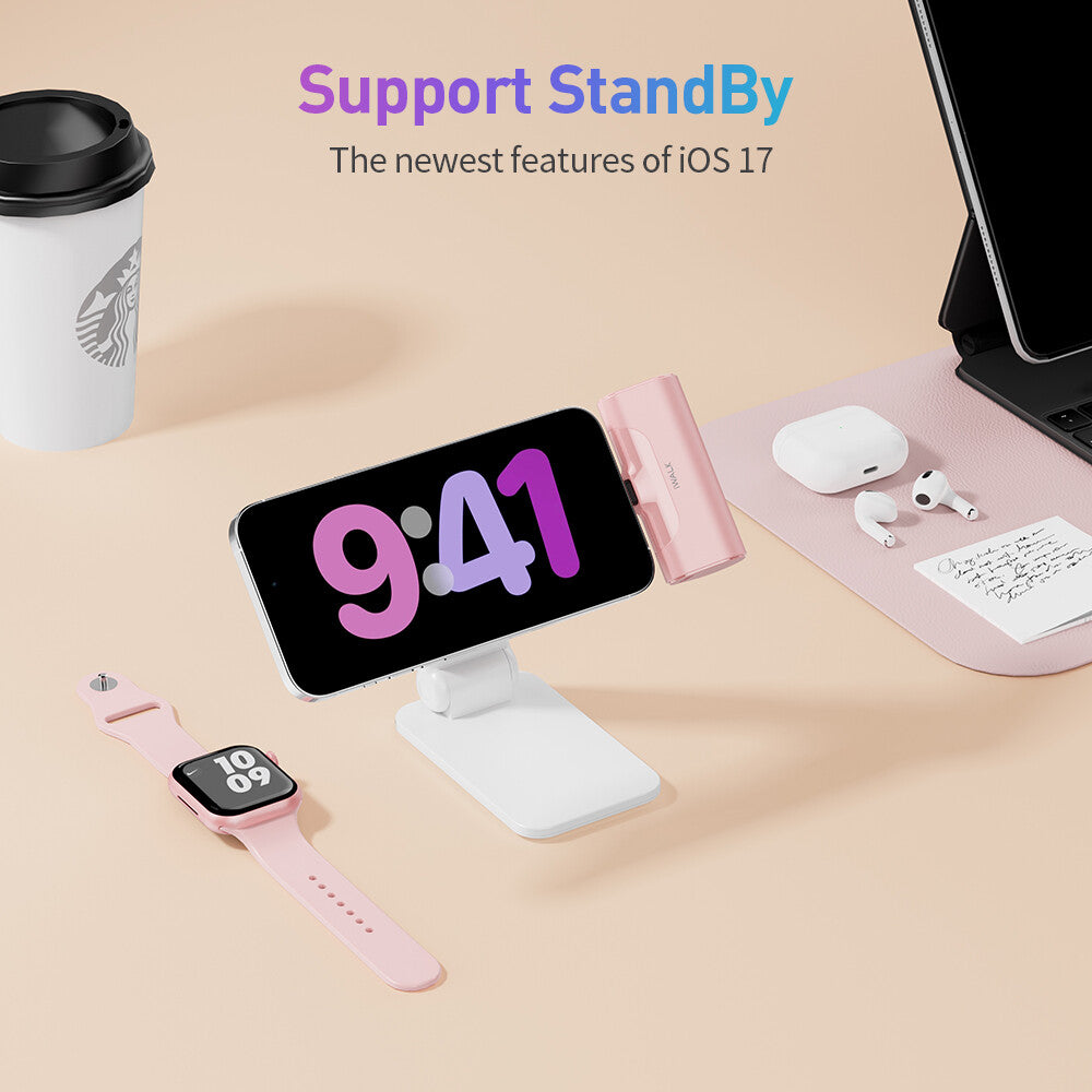 iWALK Foldable magsafe stand for Desk, Height Adjustable Hands-Free