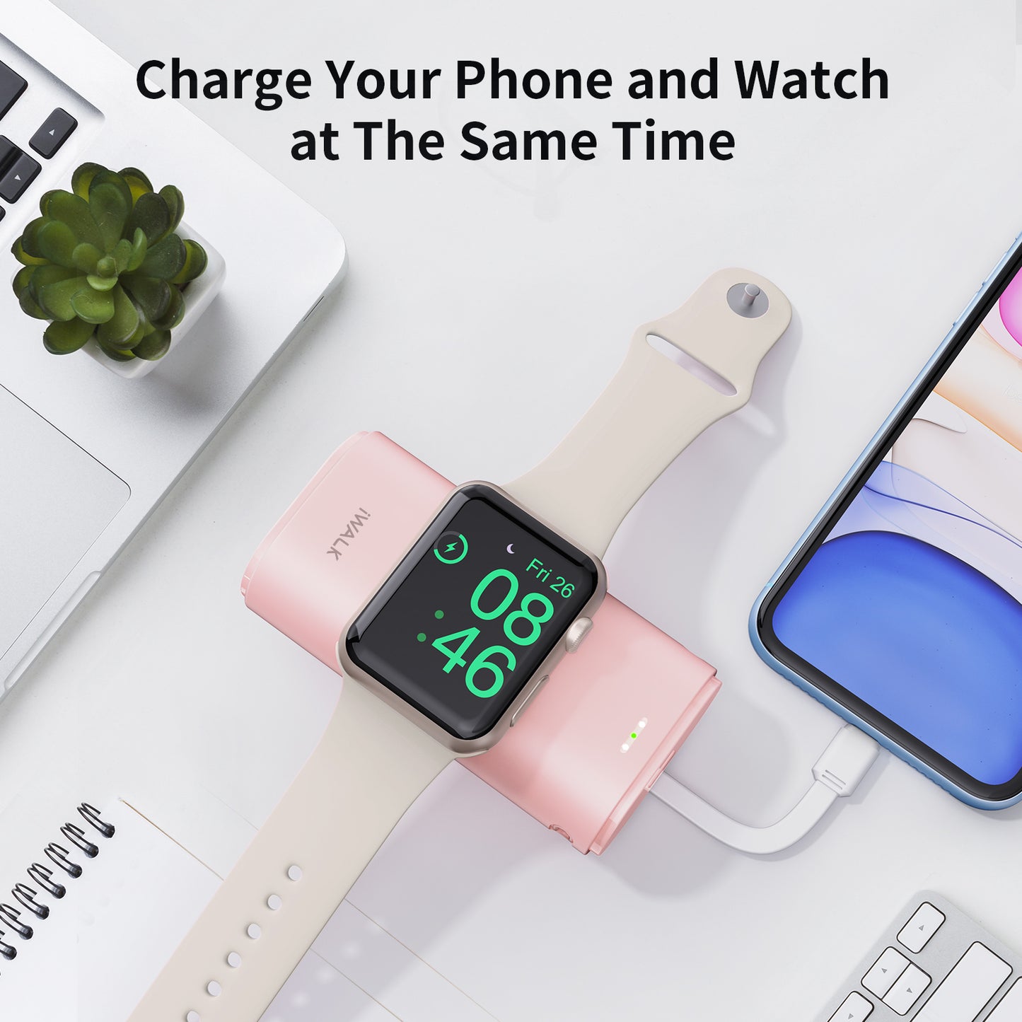 portable apple watch and phone charger