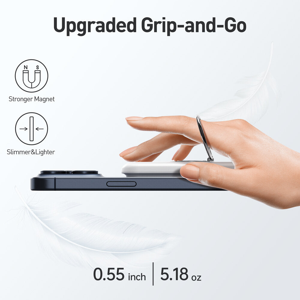 iWALK 6000mAh PD 18W Fast Charge Wireless Portable Charger with Finger Ring