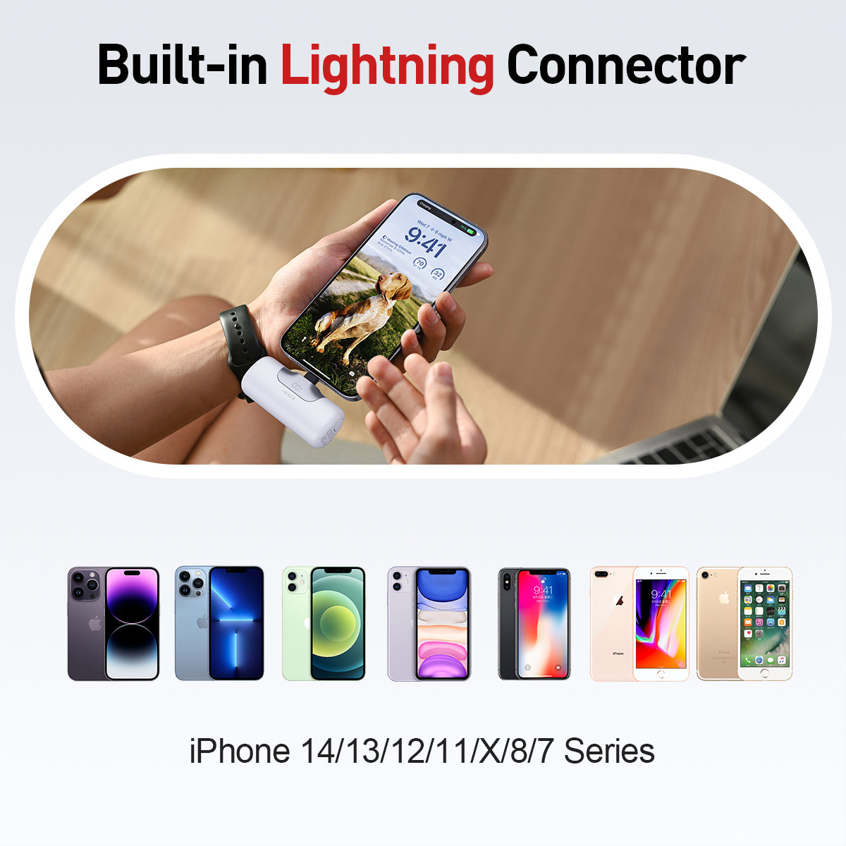 Built-in Lightning Connector