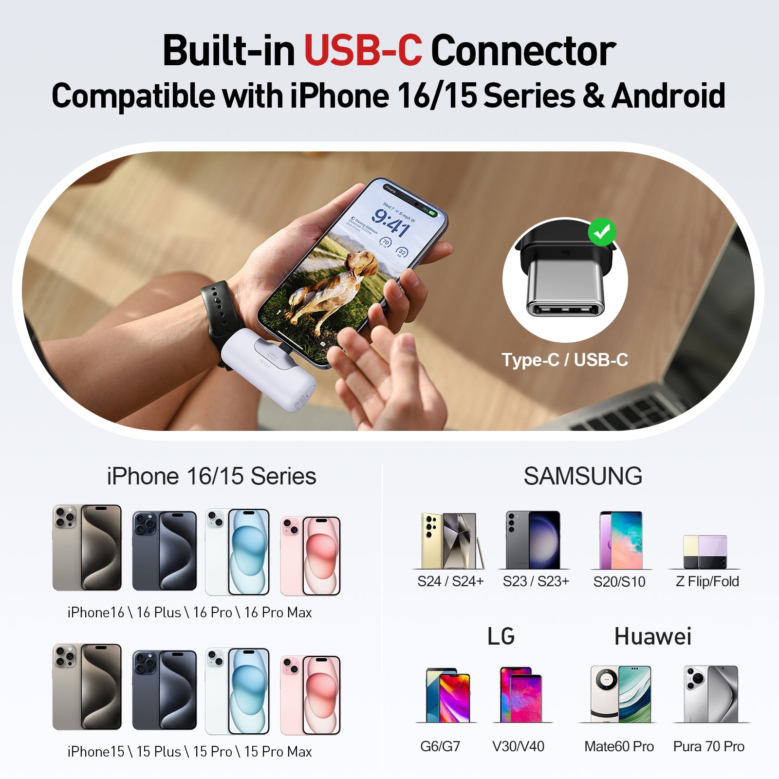 Built-in USB-C Connector