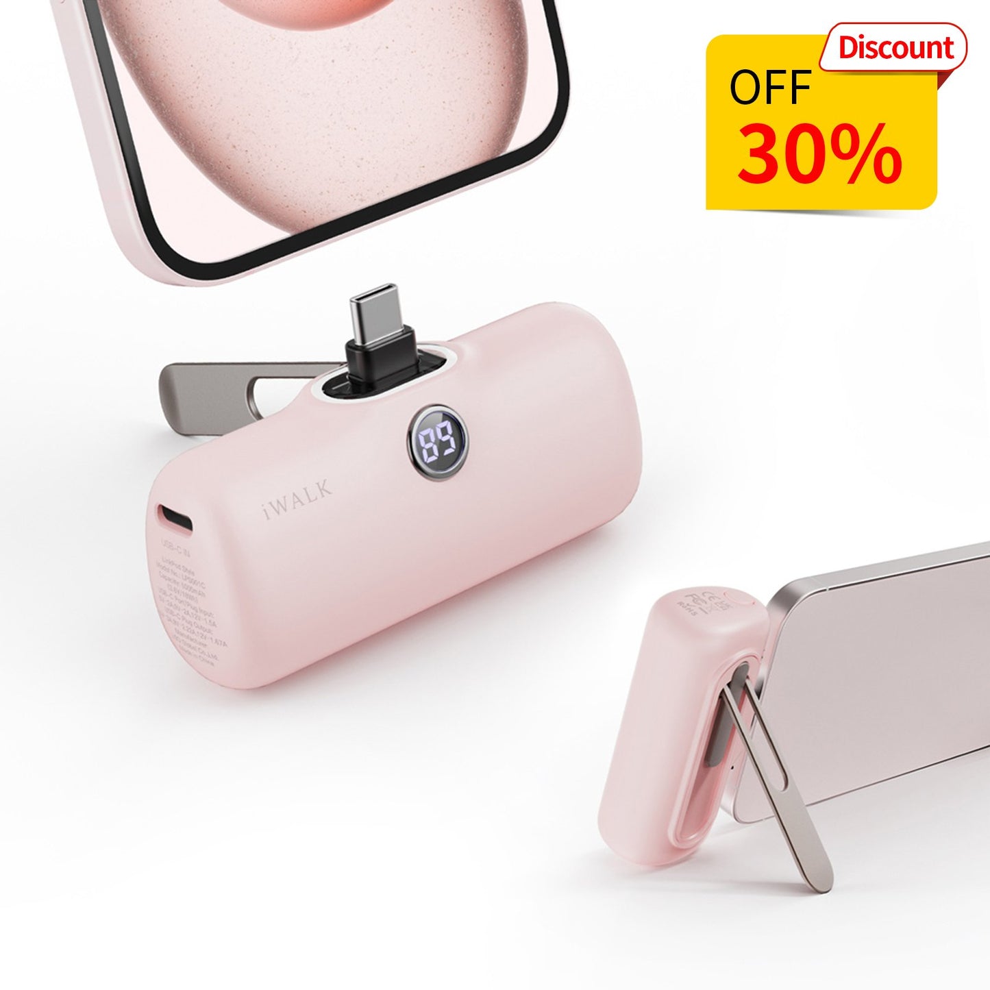 iWALK LinkPod Style|PD 20W Adjustable Stand Portable Charger