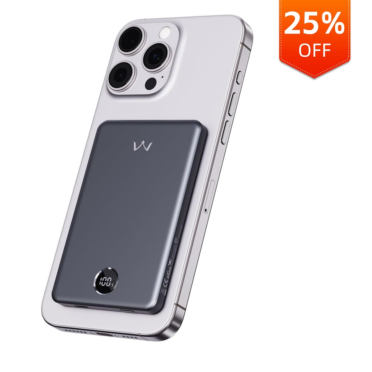 iWALK PowerSlim 5000| 5000mAh Ultra-Slim Magnetic Power Bank