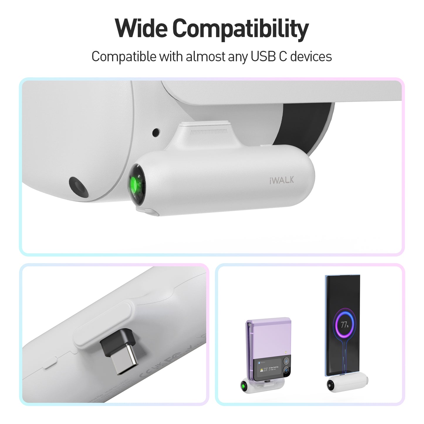 iWALK Linkpod Play Battery Pack 4500mAh Extended Power Accessories for VR Headset
