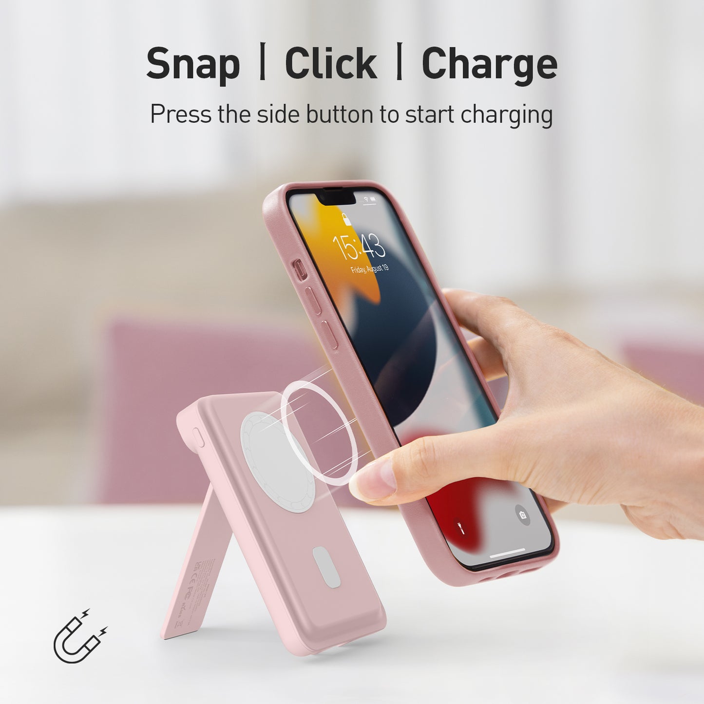 iWALK 5000mAh USB-C Port Magnetic Portable Charger with Stand