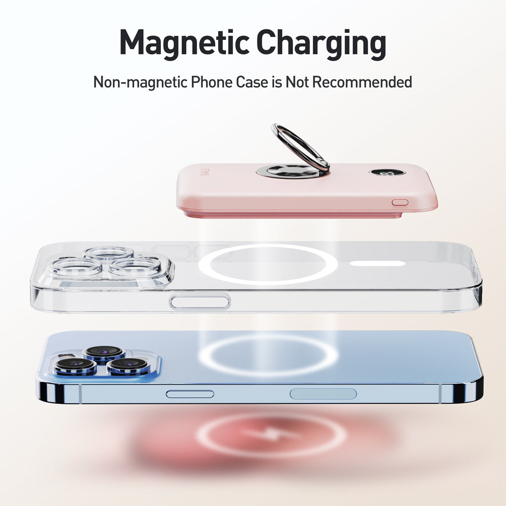 iWALK 6000mAh PD 18W Fast Charge Wireless Portable Charger with Finger Ring