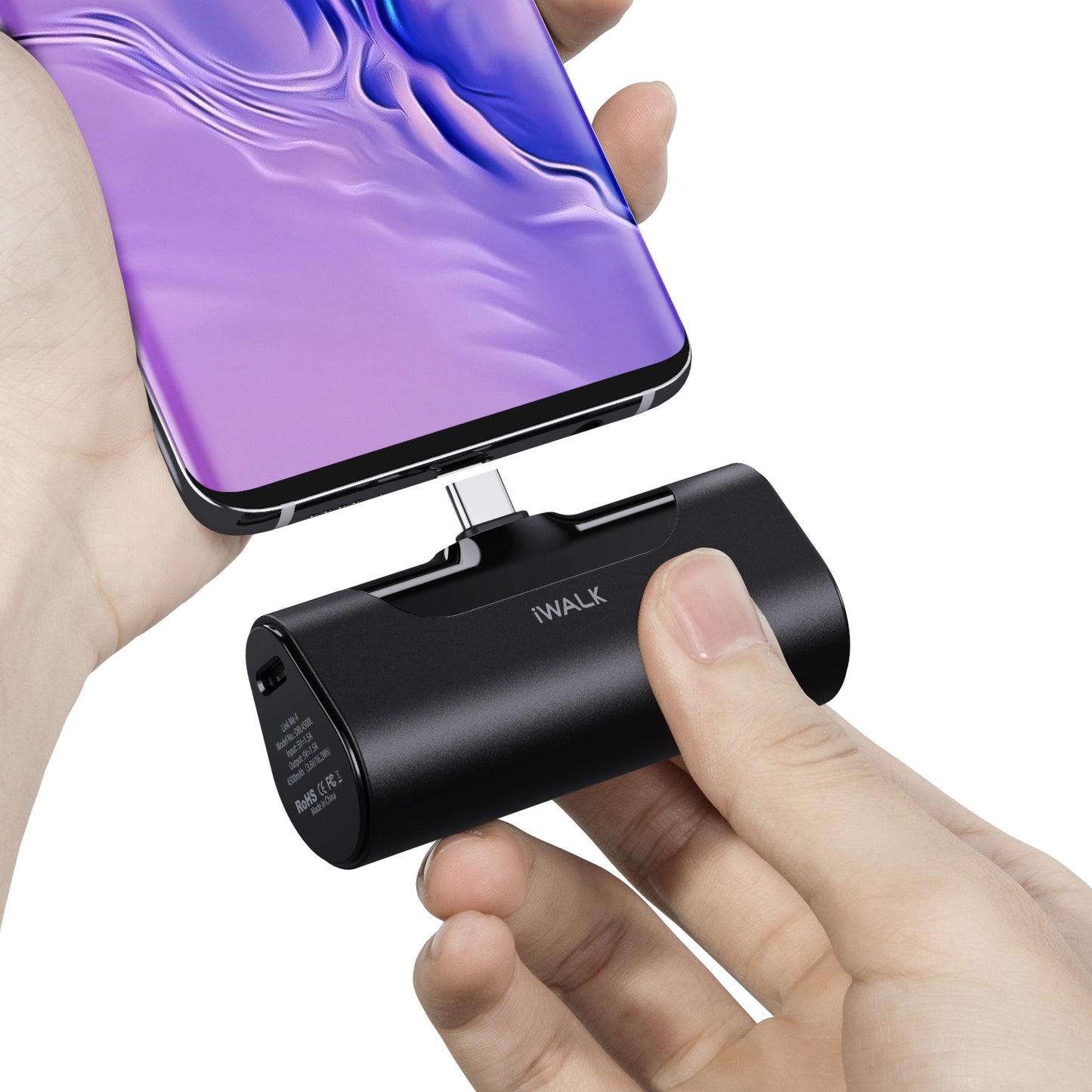 iWALK USB C 4500mAh Portable Charger Small Power Bank for Android