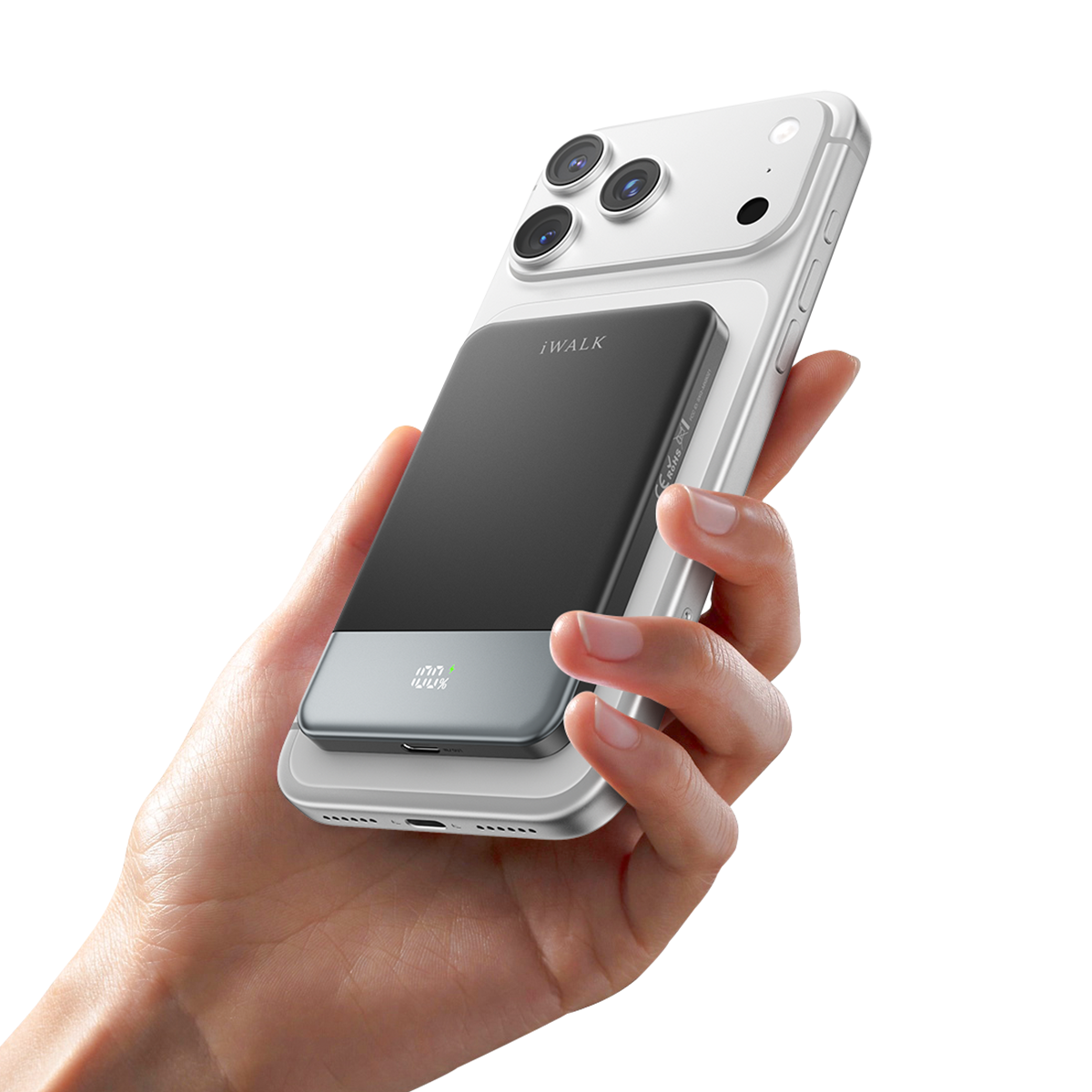 iWALK PowerGrip Air |15W Ultra Slim Magnetic Wireless Power Bank