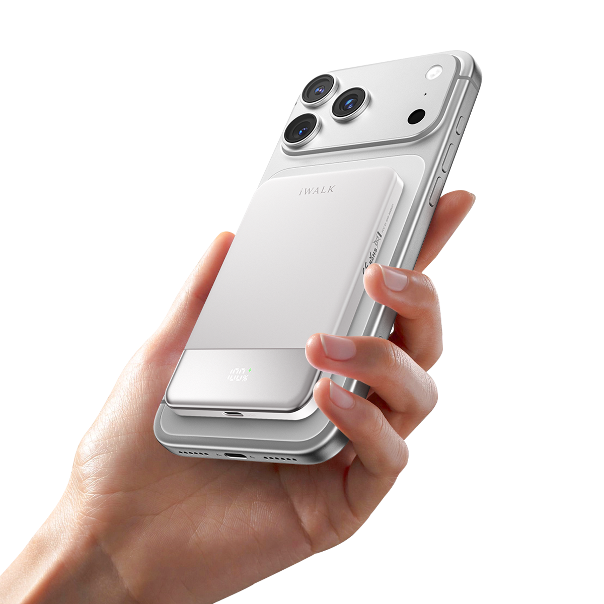 iWALK PowerGrip Air |15W Ultra Slim Magnetic Wireless Power Bank