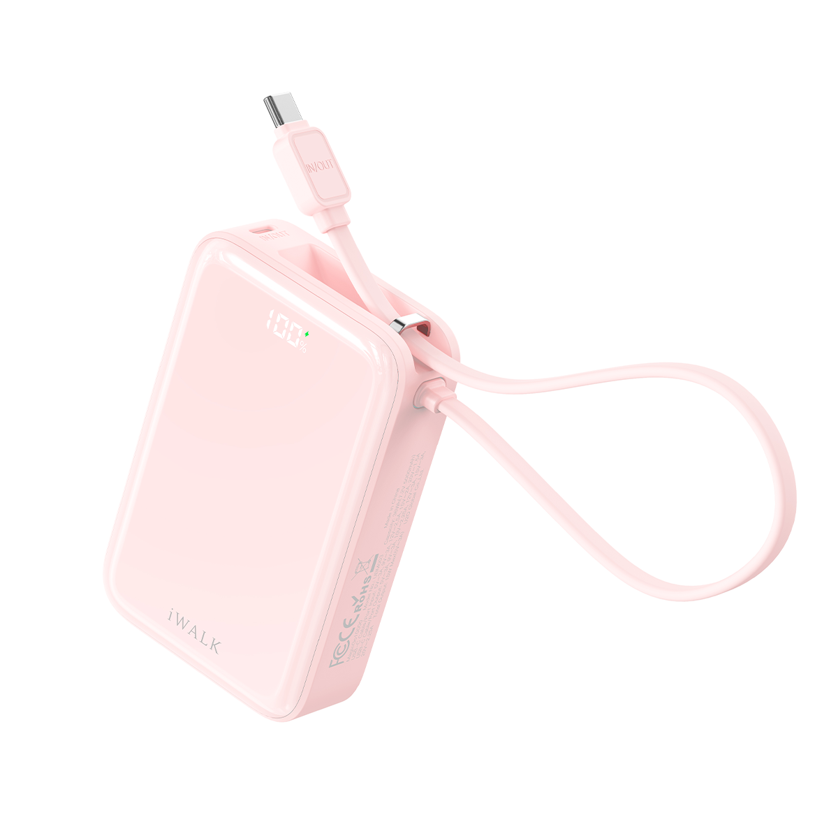 iWALK MagicGo 10000 |45W PD Fast Charging Power Bank with Built-in Cable & Holder