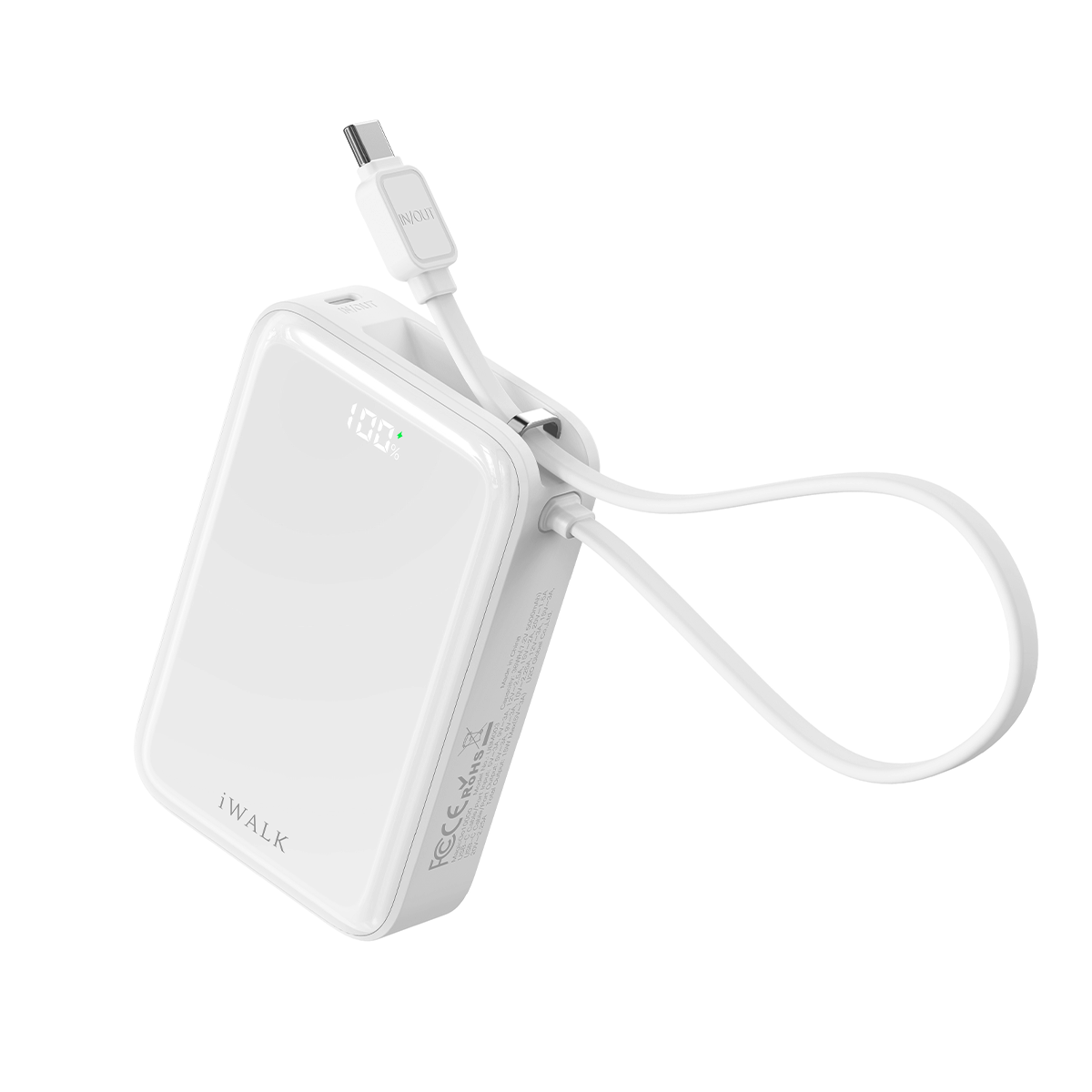 iWALK MagicGo 10000 |45W PD Fast Charging Power Bank with Built-in Cable & Holder