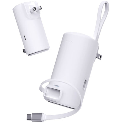 iWALK LinkPod AC5000|30W Power Bank with Foldable AC Plug & Built-in USB-C Cable