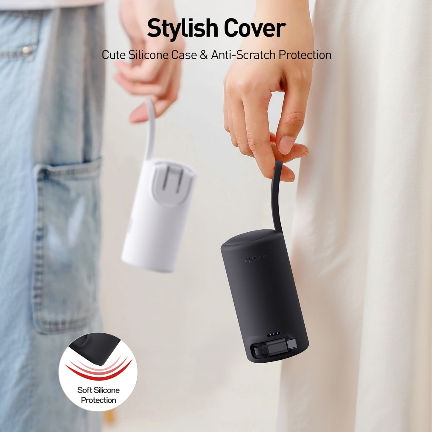 iWALK LinkPod AC5000|30W Power Bank with Foldable AC Plug & Built-in USB-C Cable