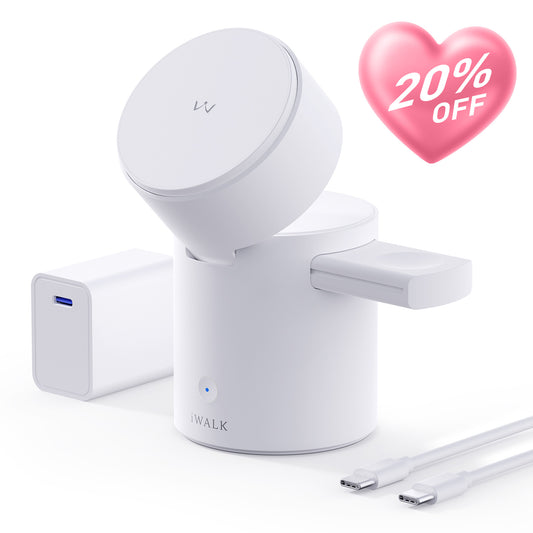 iWALK StandMe Auto|Auto Rotation Foldable 3-in-1 Charging Stand
