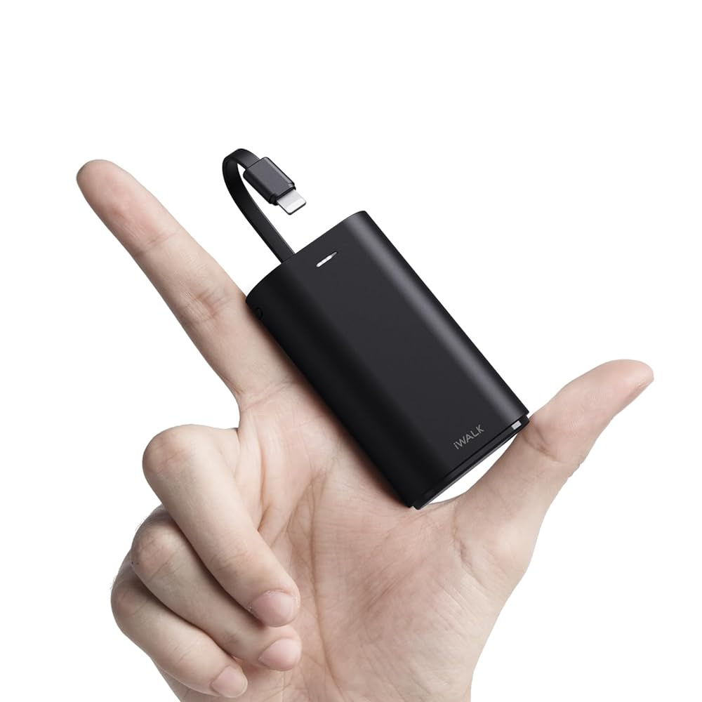 iWALK LinkPod Y | 9000mAh Power Bank [Built-In Lightning Cable]