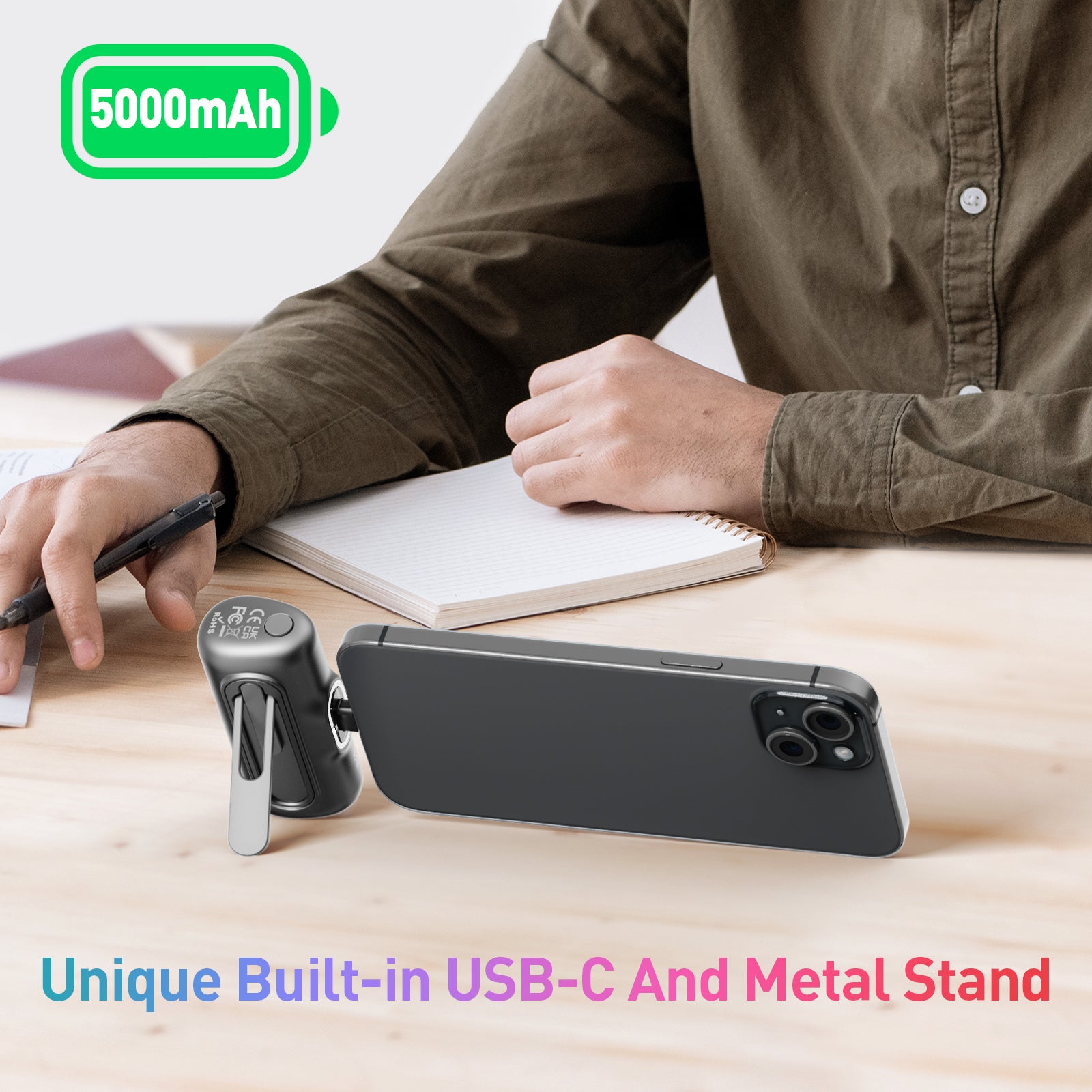 Unique Built-in USB-C And Metal Stand