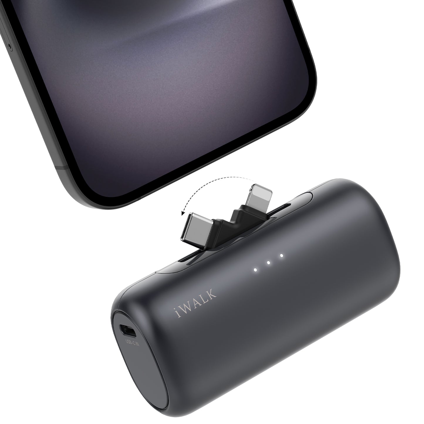 iWALK LinkPod Switch | 5000mAh, comes with USB-C and Lightning Plug Portable Charger