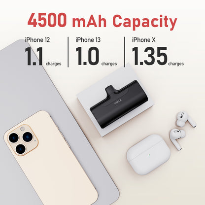 iWALK Portable Charger 4500mAh [2 packs] Mini Power Bank for iPhone