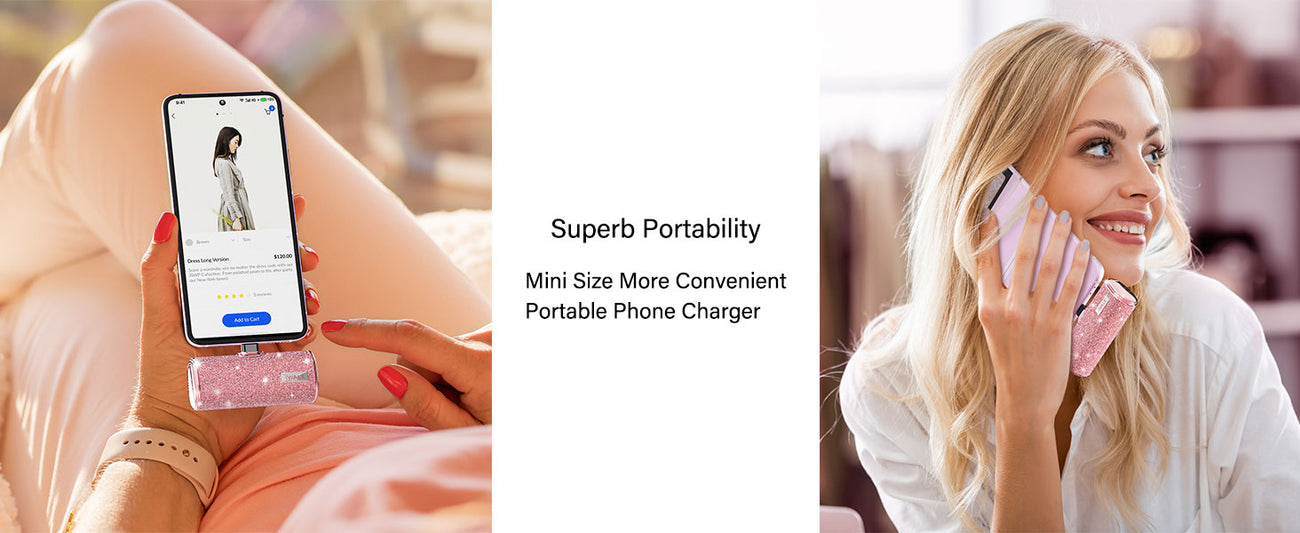 Chargeur pour téléphone mobile Chronus iWALK Mini Chargeur Portable  4500mAh, Power Bank Ultra Compacte(Blanc)