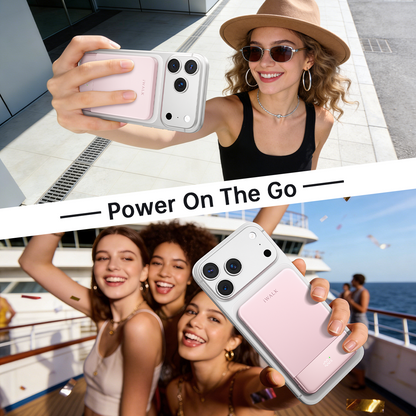 iWALK PowerGrip Air |15W Ultra Slim Magnetic Wireless Power Bank