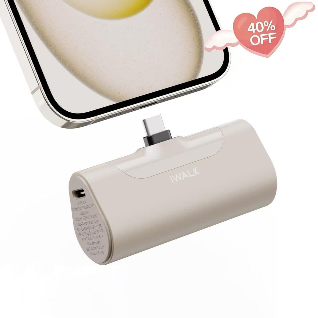 iWALK LinkPod 4 compact 4500mAh portable charger with cute pocket-size design