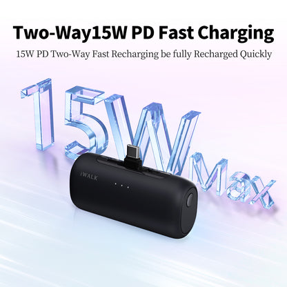 iWALK LinkPod Switch | 5000mAh, comes with USB-C and Lightning Plug Portable Charger