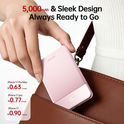 iWALK PowerGrip Air |15W Ultra Slim Magnetic Wireless Power Bank
