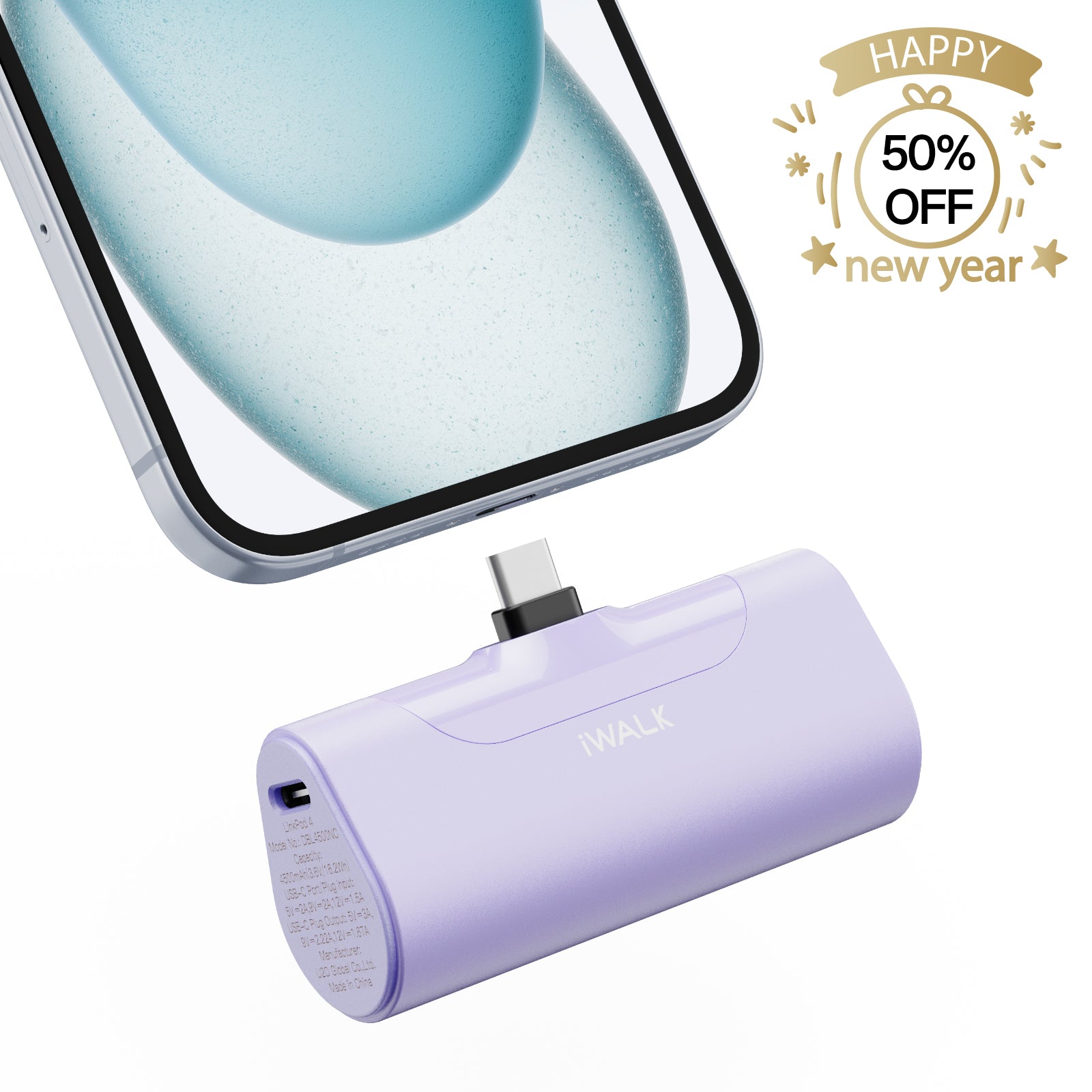 iWALK LinkPod 4 compact 4500mAh portable charger with cute pocket-size design