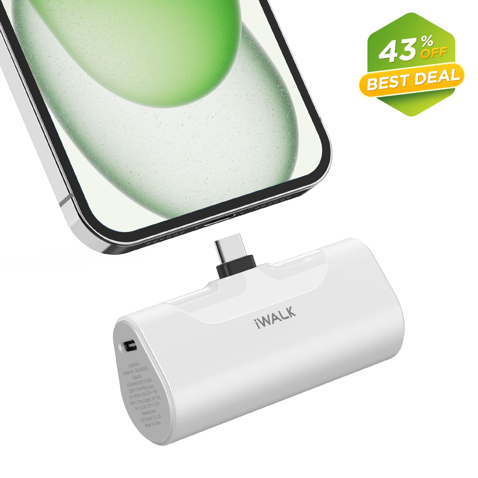 iWALK compact 4500mAh portable charger
