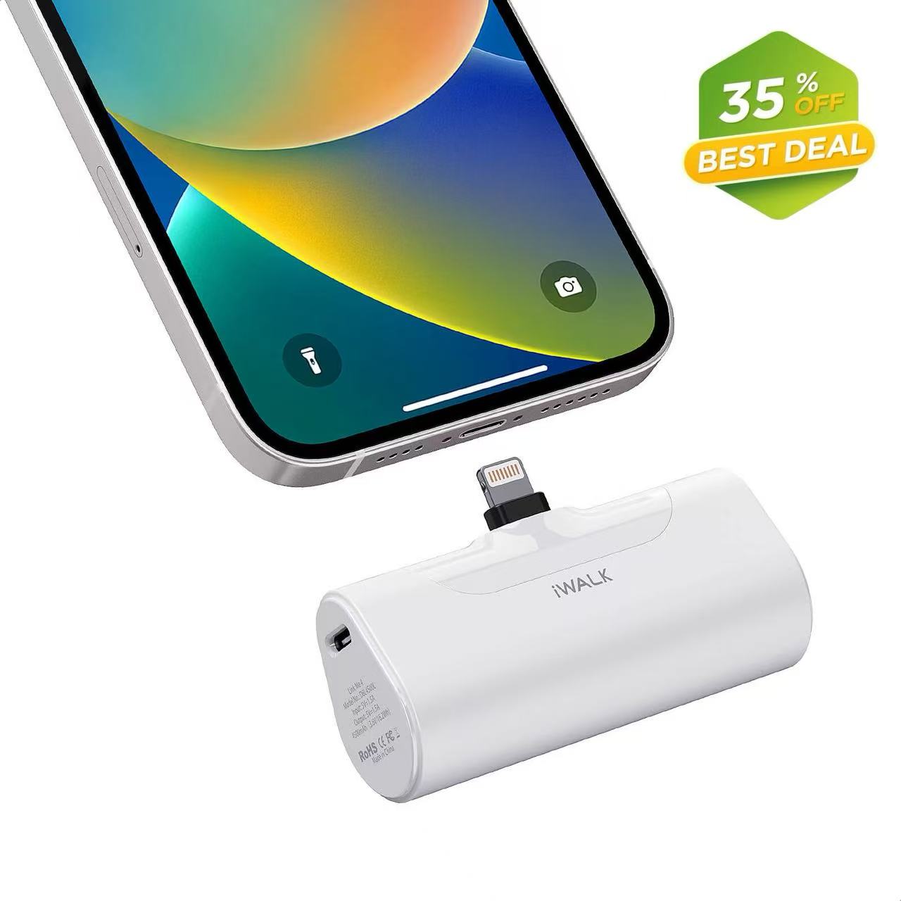 iWALK LinkPod 4 4500mAh Pocket Size Cute Portable Charger with Built-In Lightening Port