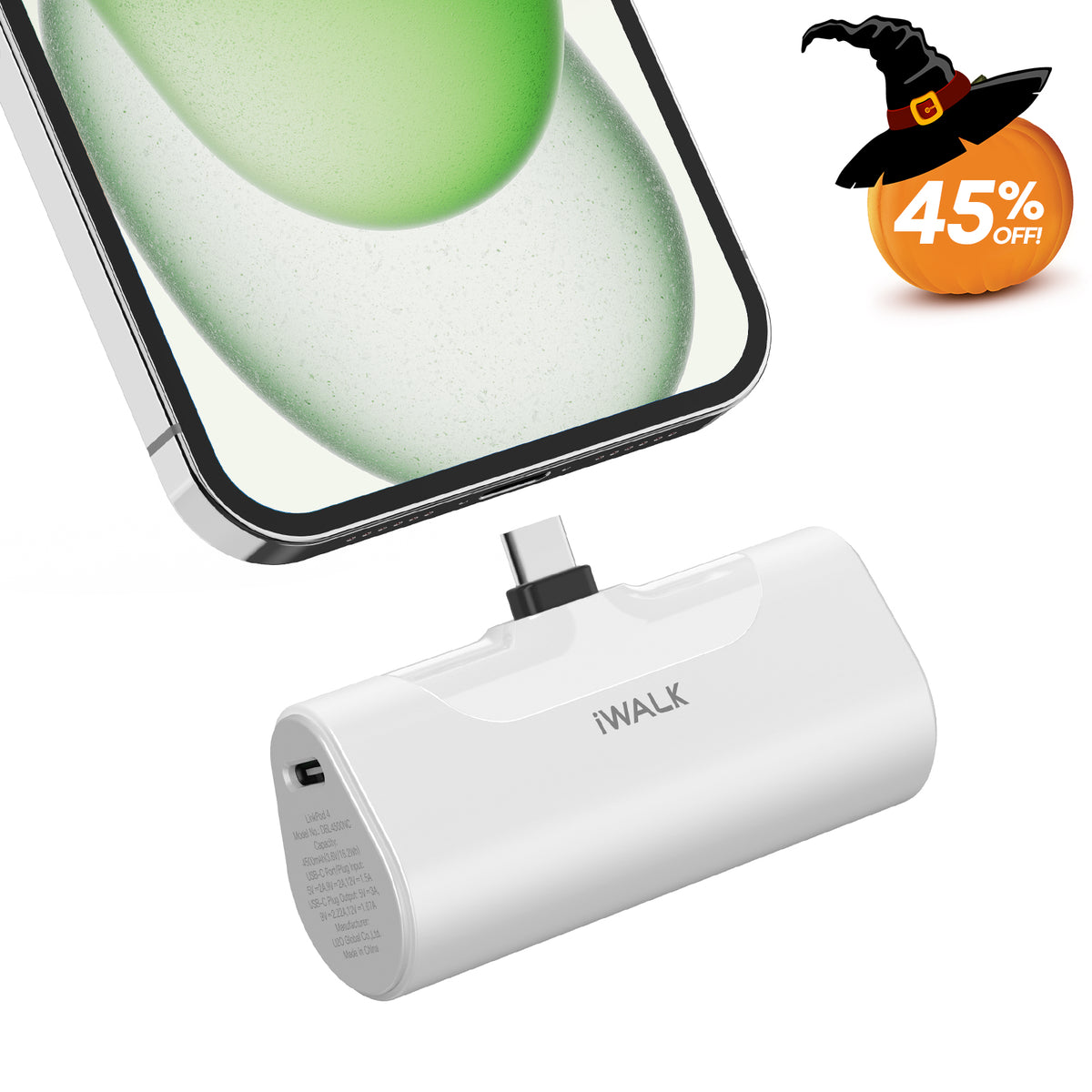 iWALK Linkpod Portable Charger 4,500mAh Fast Charging Power Bank for sale