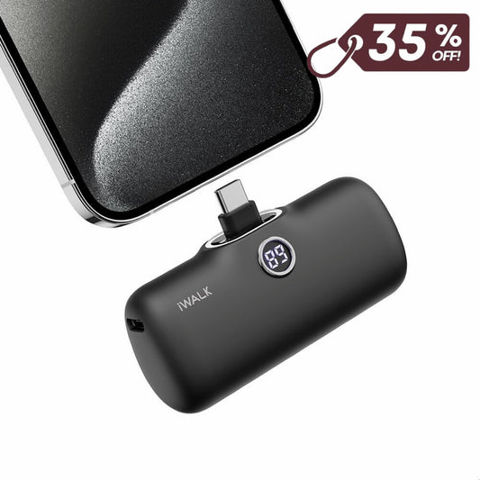 iWALK LinkPod P 5000mAh USB-C Port Portable Charger with LED Digital Display 