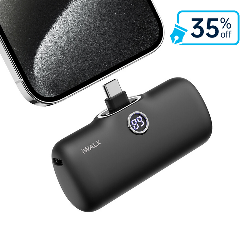 iWALK 10000 mAh Power Bank with Built-in Cable for iPhone 14/13/12 for sale
