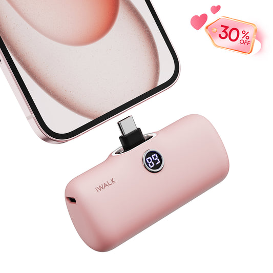 iWALK 5000mAh Portable Charger with USB-C Connector and LED Digital Display 