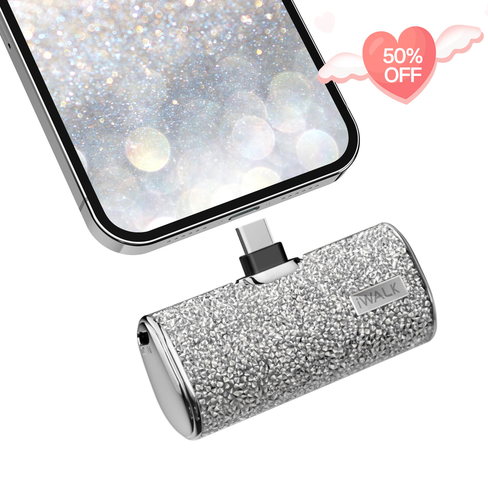 iWALK Portable Charger with Diamond design 