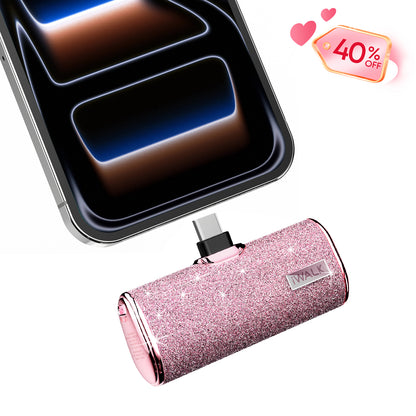 iWALK Stylish Portable Charger with Sparkly Diamond Design and Built-In USB-C Port for sale