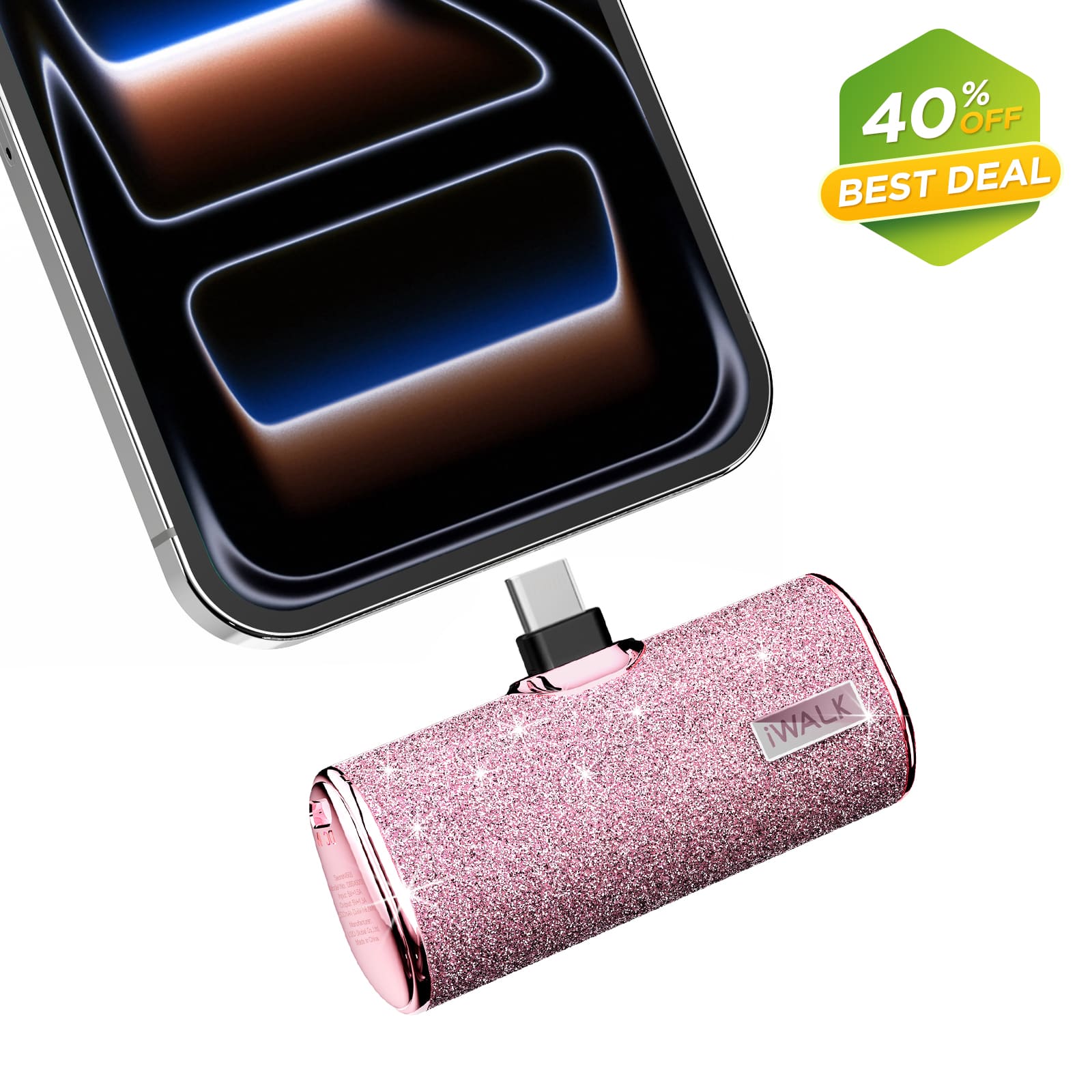 iWALK Secret4500|Diamond Portable Charger Built-In USB-C Port