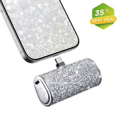 iWALK 22.5W  Portable Charger with Sparkly Diamond Design