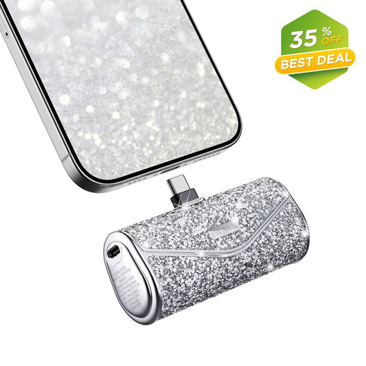 iWALK 22.5W  Portable Charger with Sparkly Diamond Design