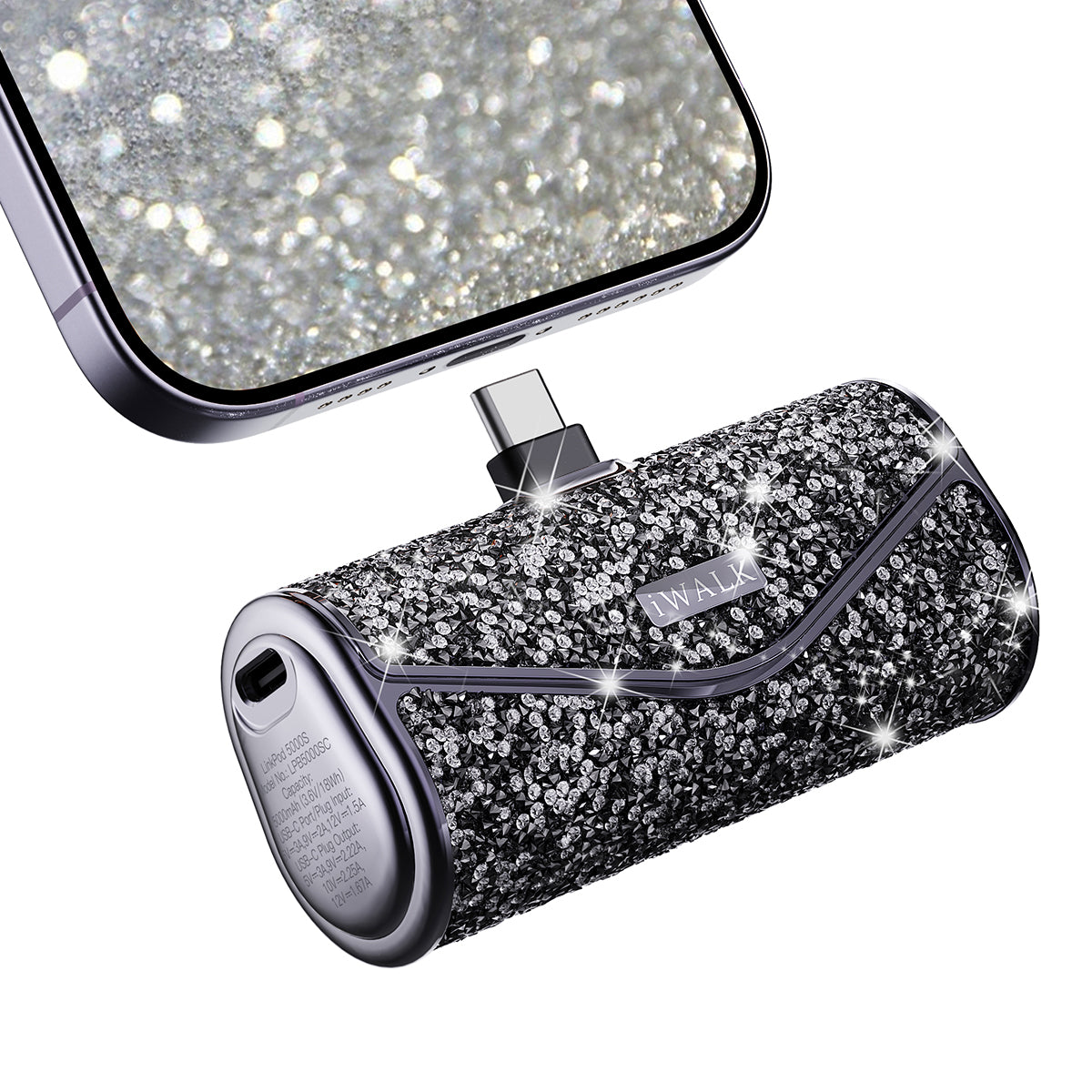 LinkPod 5000S 22.5W Upgraded Sparkly Diamond Portable Charger