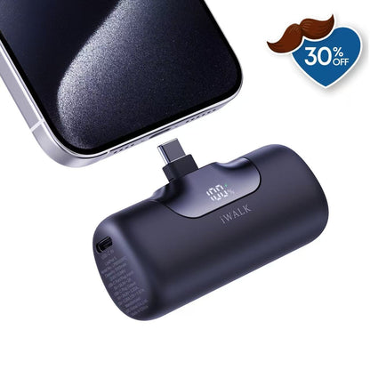 iWALK 5500mAh Fast Charging Portable Charger with USB-C Connector for iPhone 17/16/15 Pro, Max, Samsung Galaxy