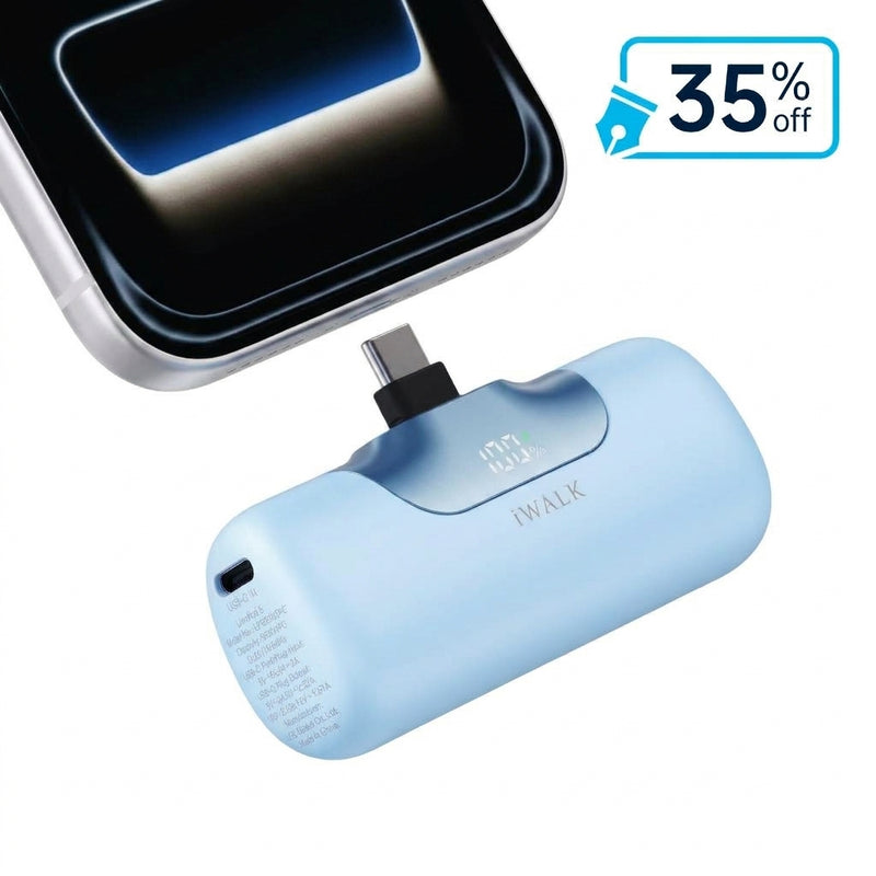 iWALK 5500mAh fast charging power bank for iPhone 17/16/15 series