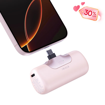 iWALK 5500mAh Fast Charging Portable Charger with USB-C Connector for iPhone 17/16/15 Pro, Max, Samsung Galaxy