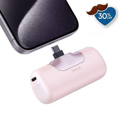 iWALK 5500mAh Fast Charging Portable Charger with USB-C Connector for iPhone 17/16/15 Pro, Max, Samsung Galaxy
