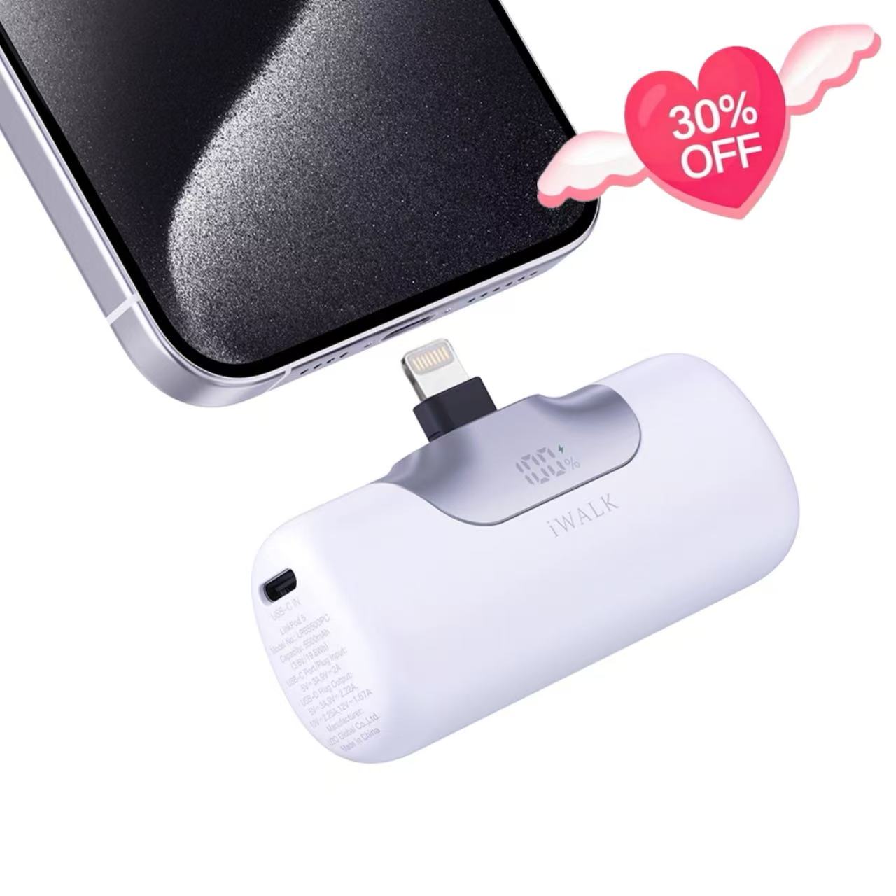 iWALK 5500mAh 22.5W Portable Charger with Lightning Port