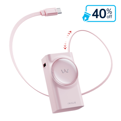 iWALK LinkPod 10000mAh Portable Charger with Built-in USB-C Cable For  iPhone 17/16//15/14/13 Series