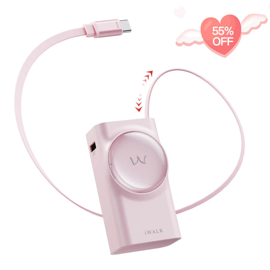 iWALK LinkPod 10000mAh 30W Portable Charger with built-in 2.3ft Cable for sale