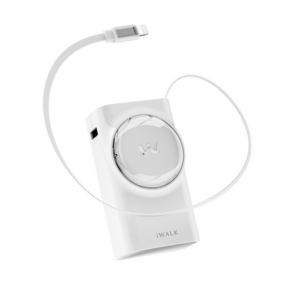 iWALK LinkPod Reel 10000|30W Built-in 2.3ft Cable Portable Charger